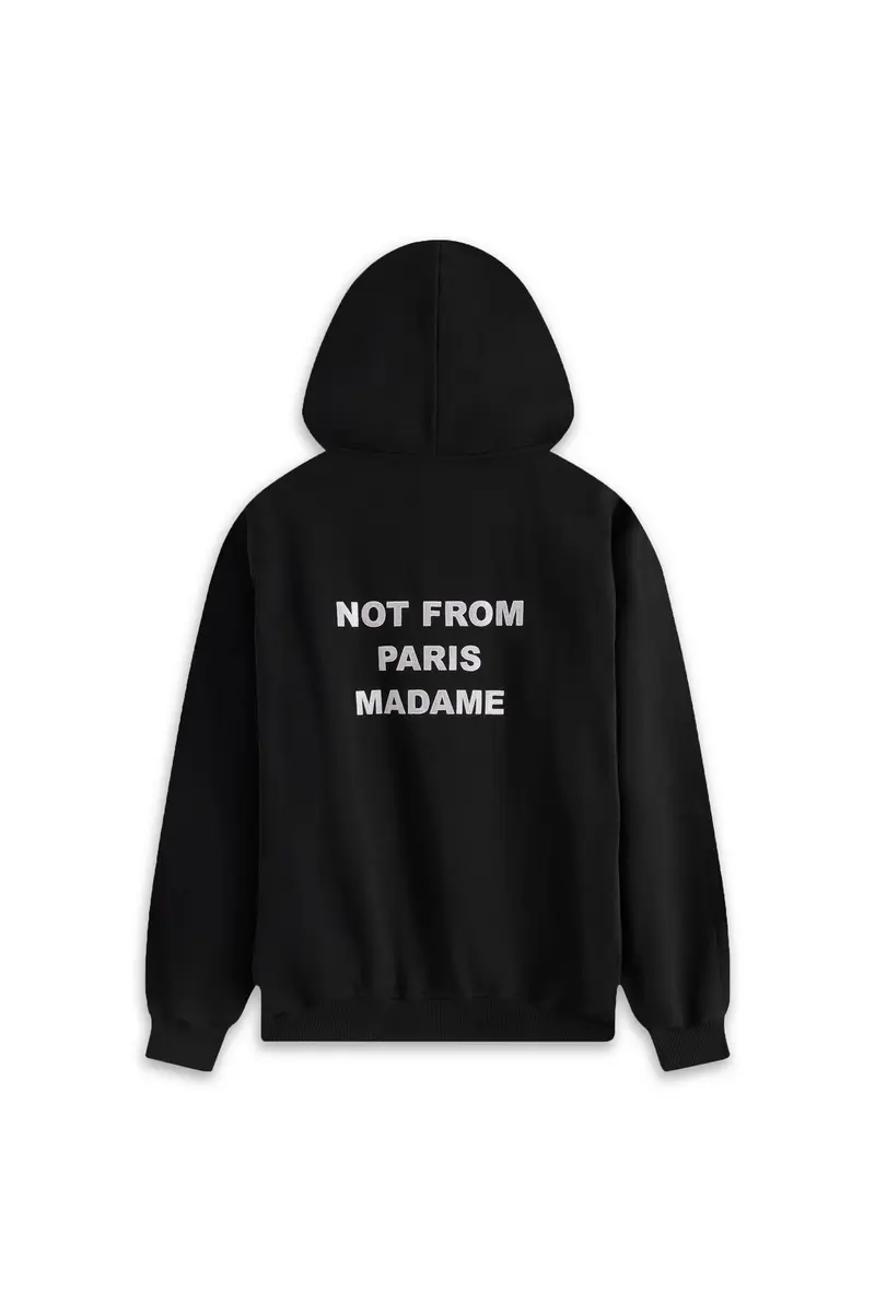Le Hoodie Slogan Black