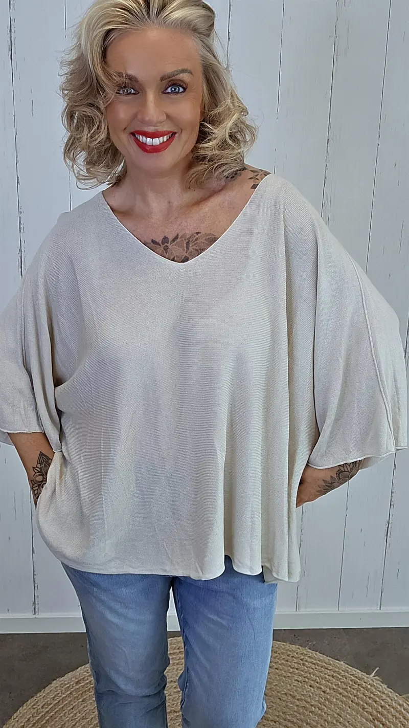 Leah genser topp beige