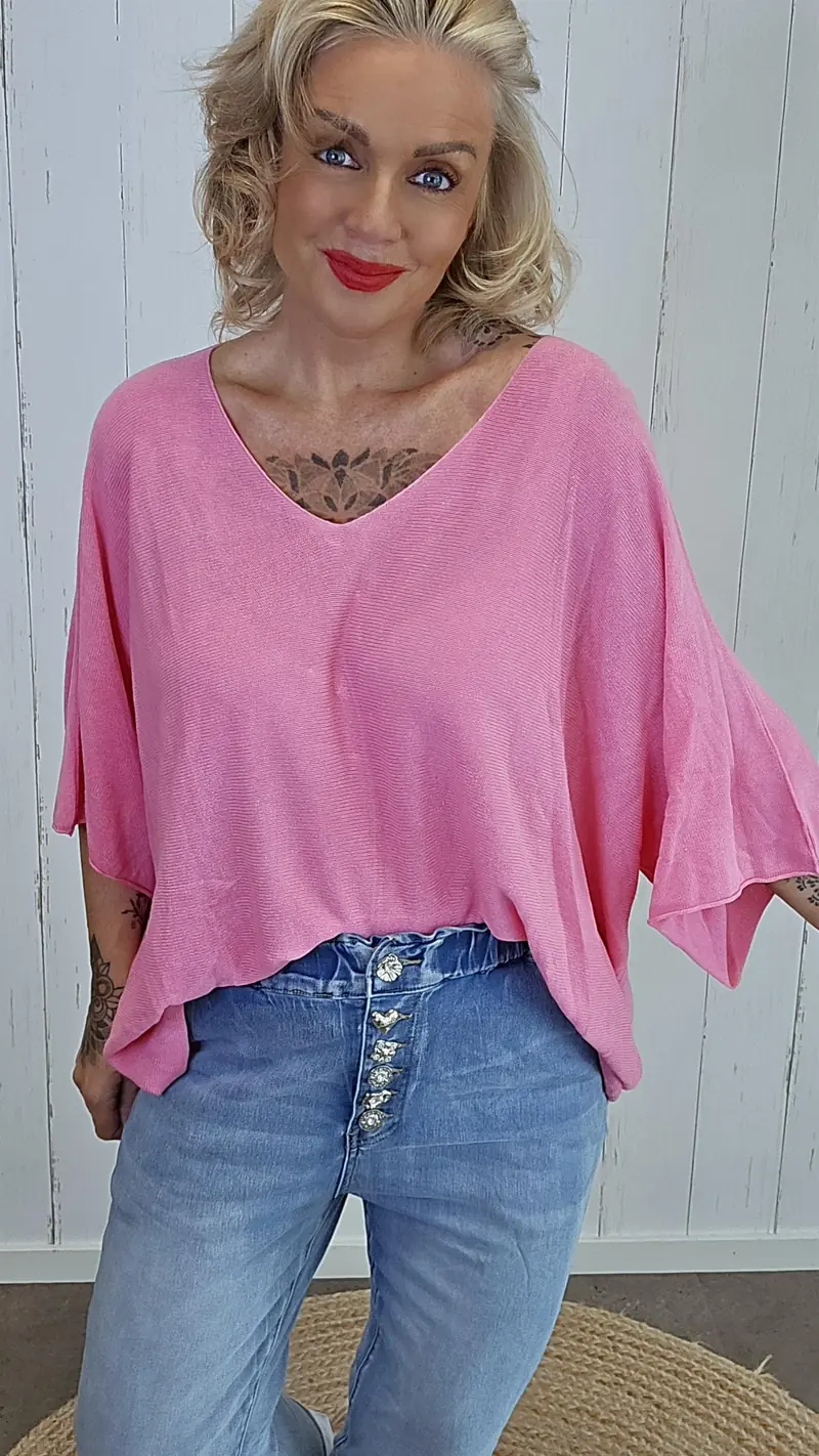 Leah genser topp rosa