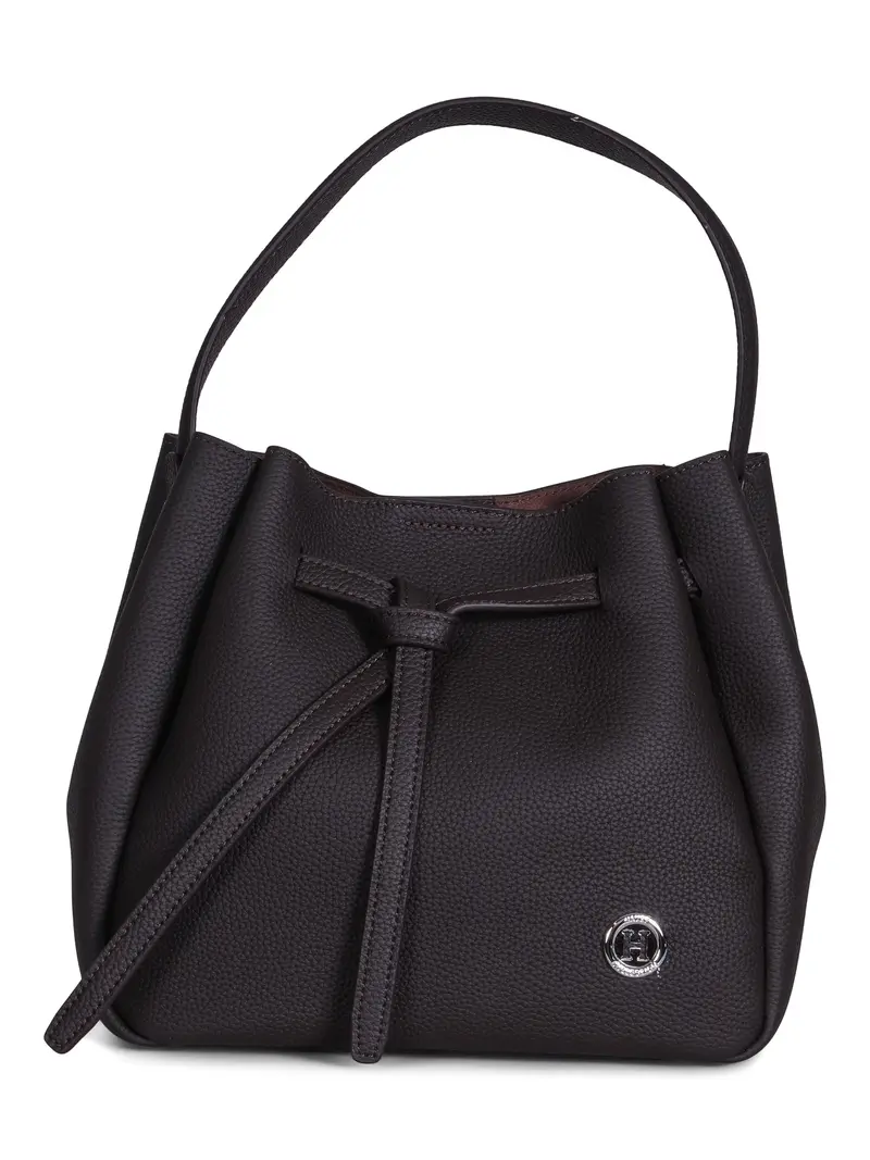 Leather bucket bag Dark Brown