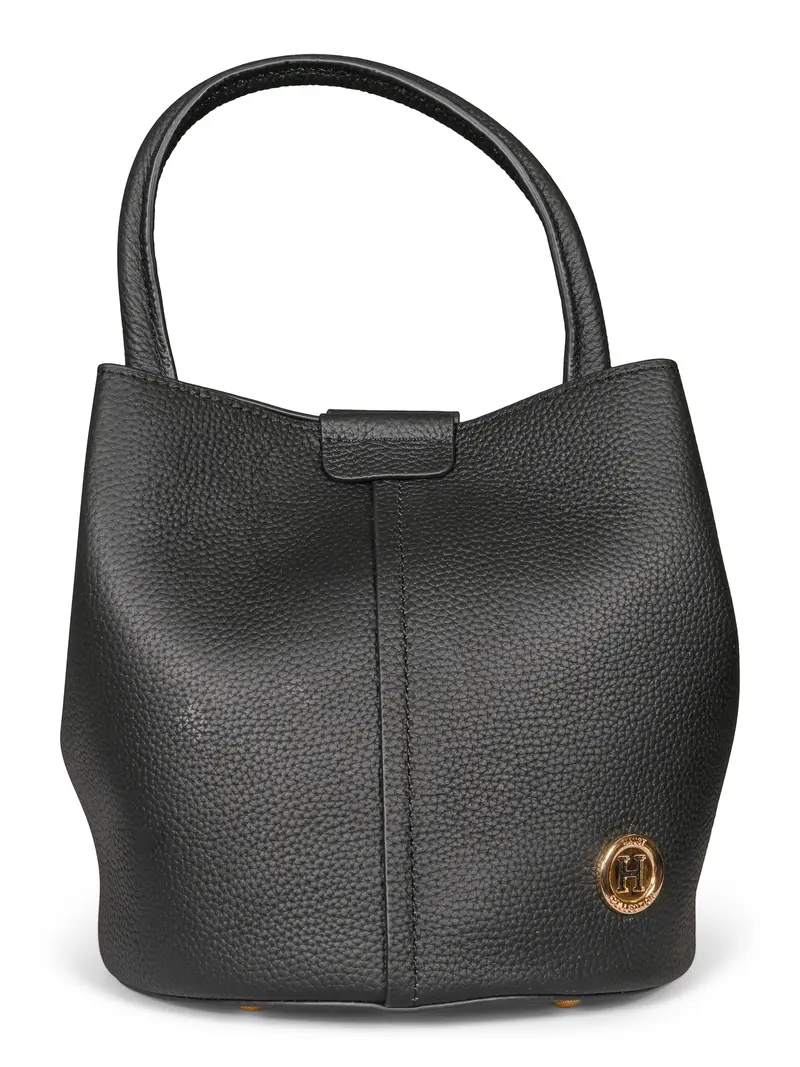 Leather pompadur Black