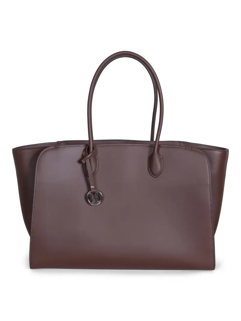 Leather tote bag Dark Brown
