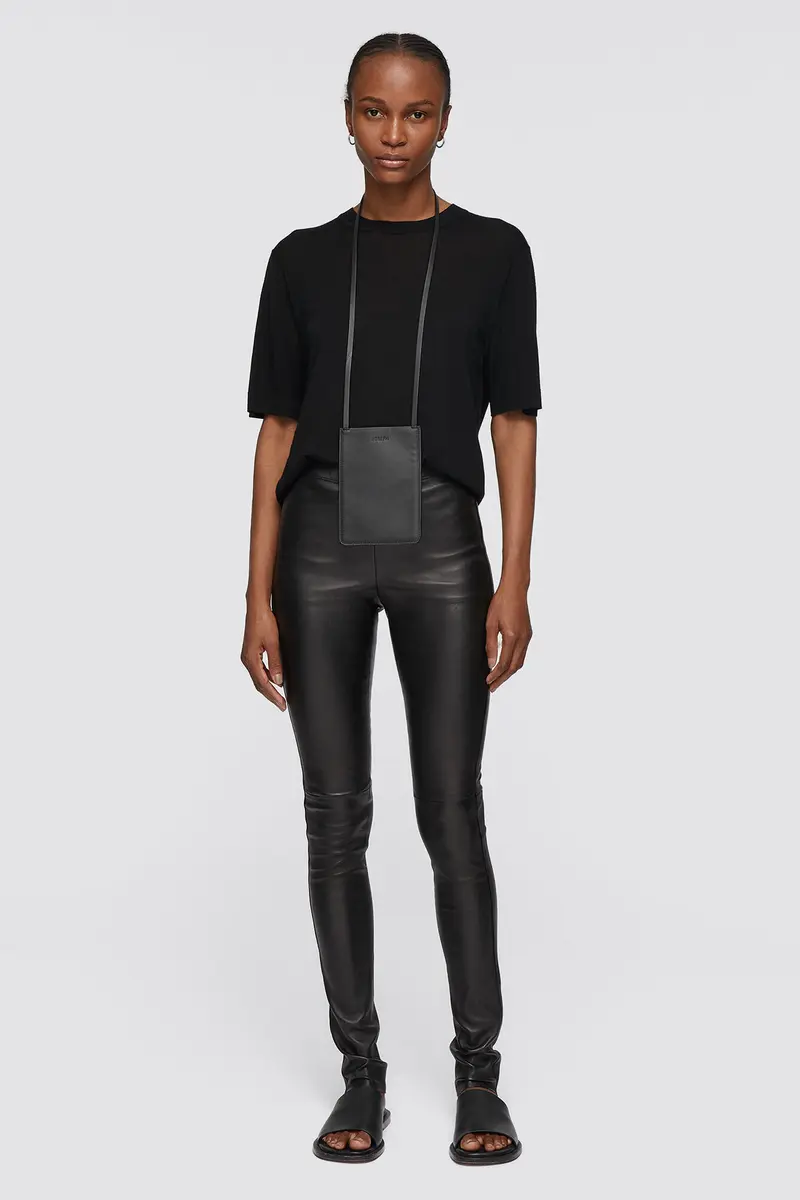 LEGGING-LEATHER STRETCH