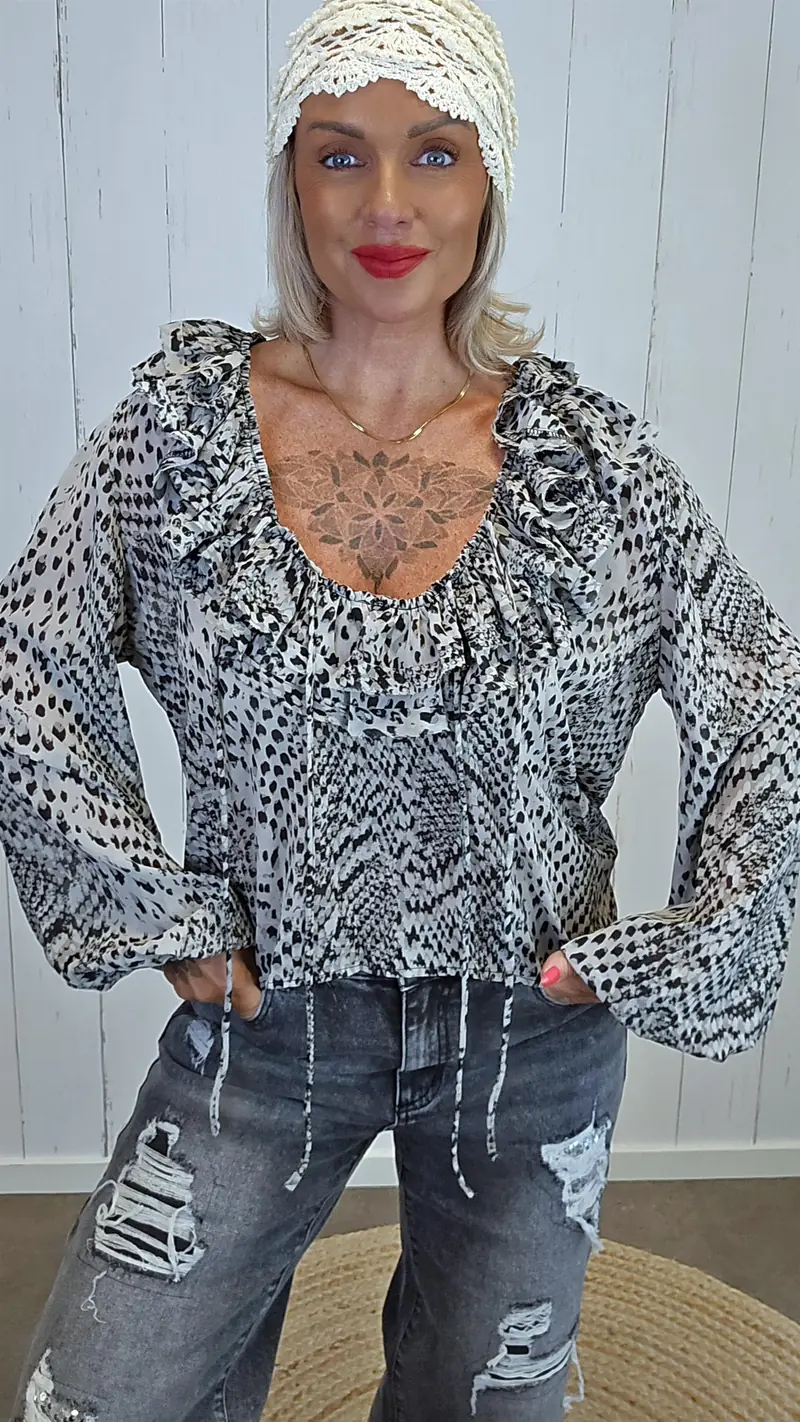 Leo bluse svart