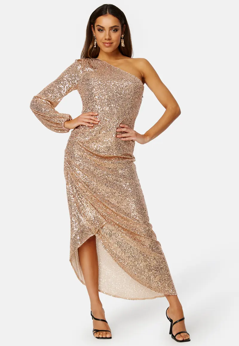 Leon One Shoulder Sequin Dress