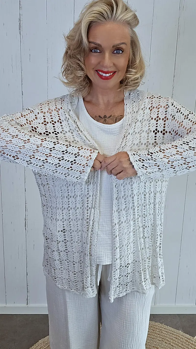 Leora lang blondecardigan beige