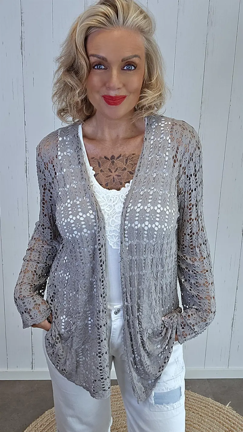 Leora lang blondecardigan taupe