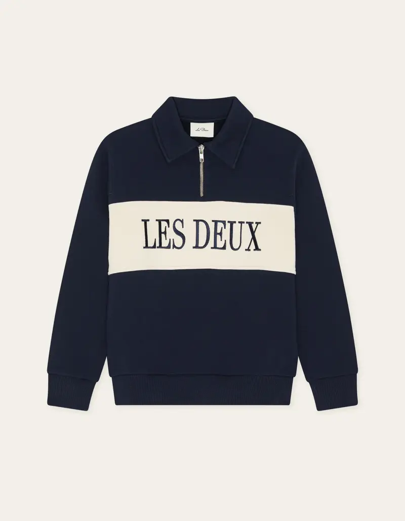 Les Deux Zipper Rugby Sweatshirt