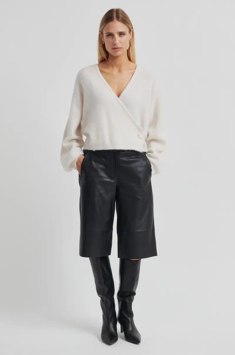 Letho Leather Long Shorts