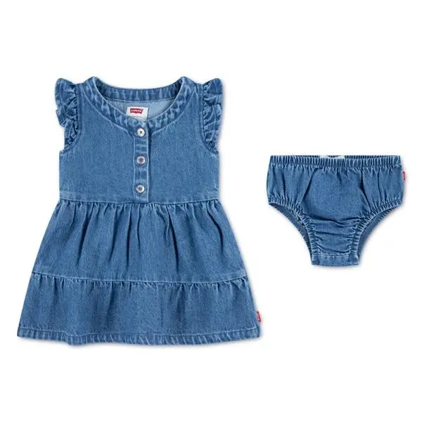 Levis Flutter Sleeve Button Up Kjole