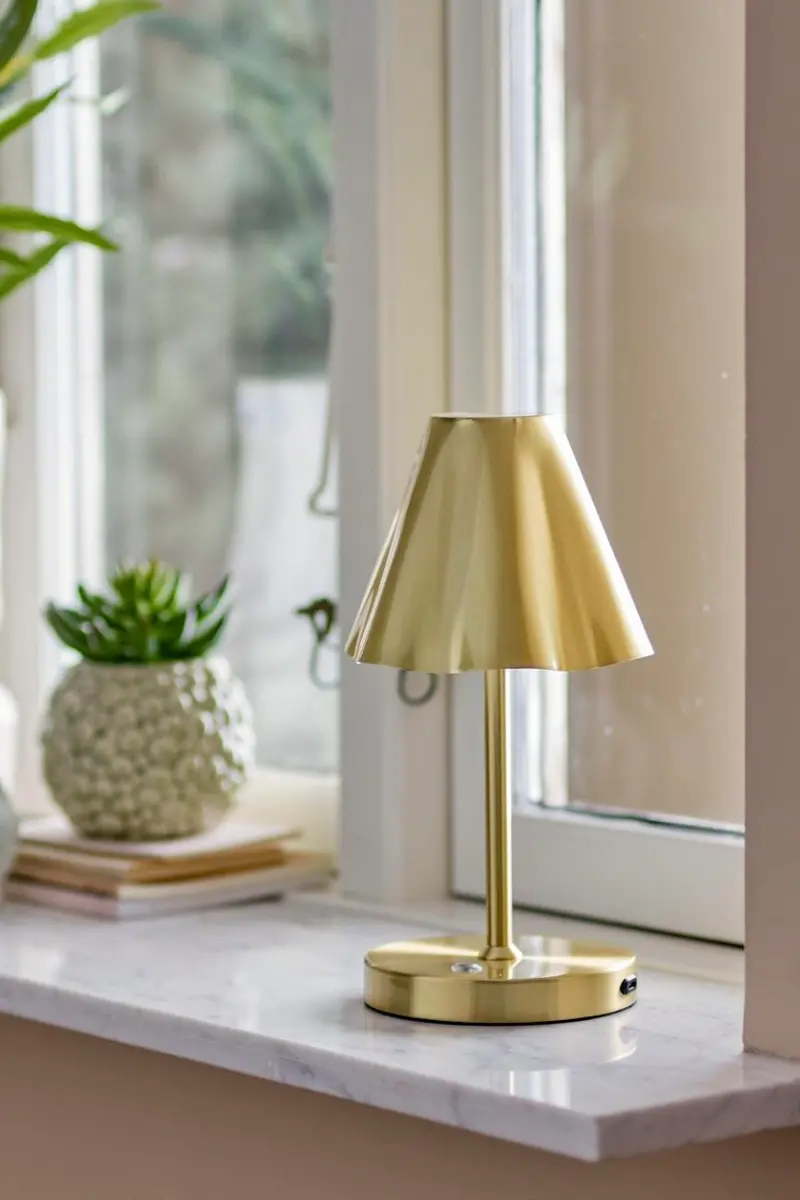 Lianna Portable Lamp Brass - Rechargeable