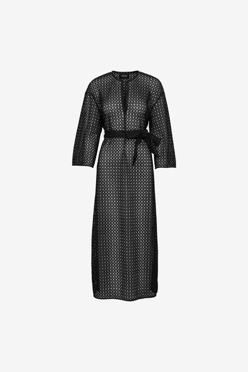 Liliana Crochet Dress Black