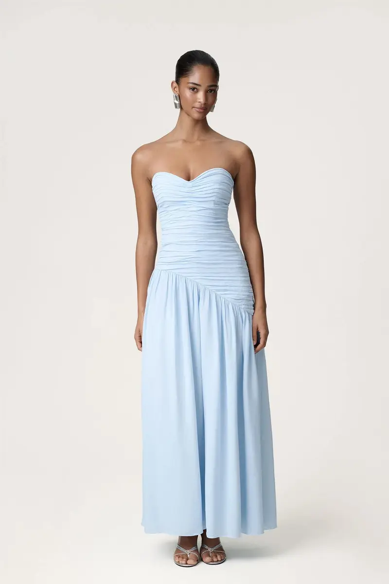 Lima Bandeau Dress Light Blue
