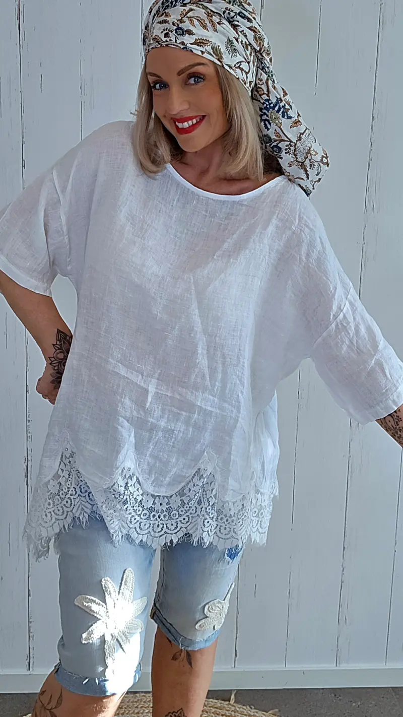 Lin Topp med Asymetriskblonde kant