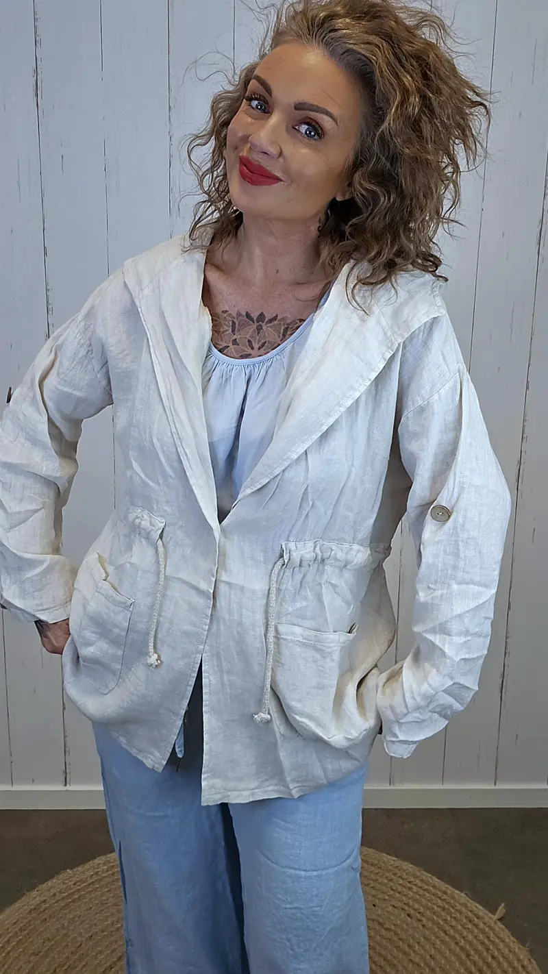 Lina linjakke beige