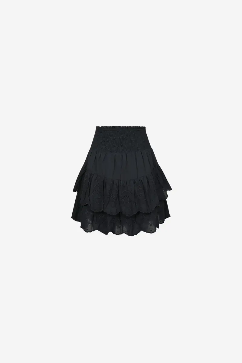 Line Emb Skirt Navy