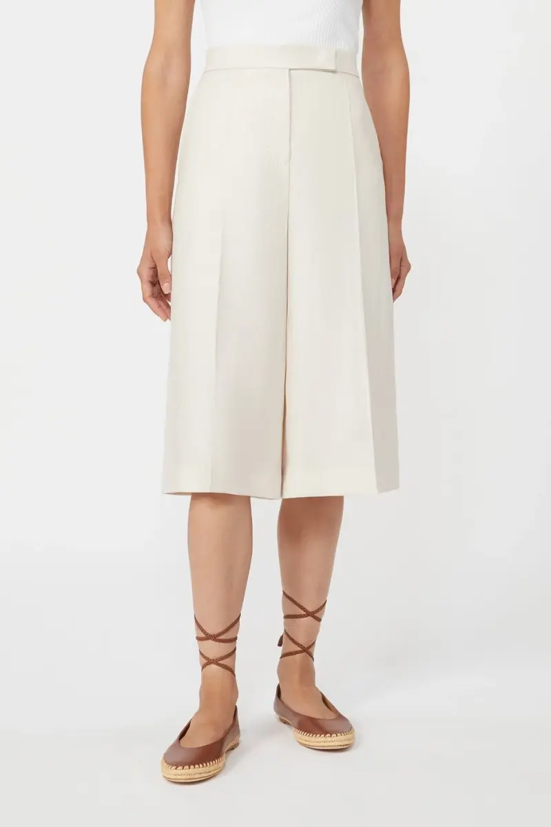 Linen Bermuda Shorts Beige
