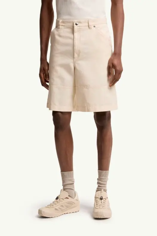 Linen & Cotton Gabardine Cargo Shorts