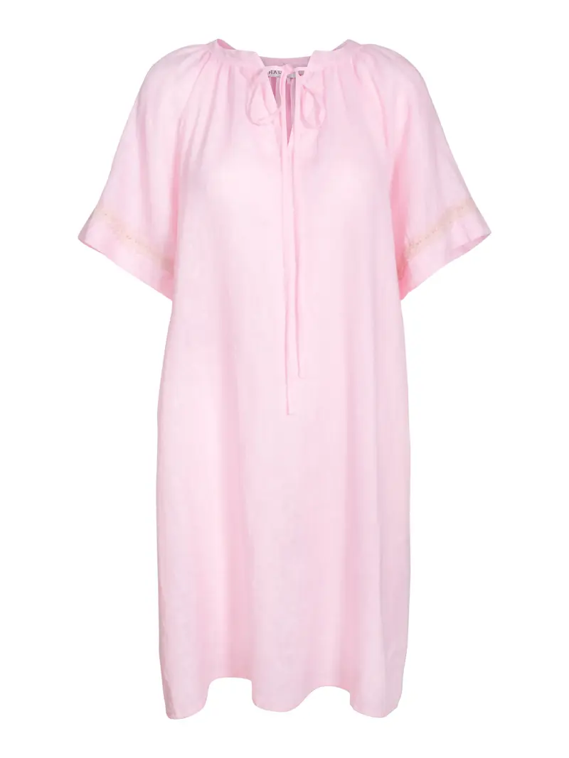 Linen loose dress Light Pink