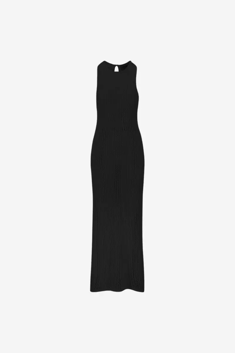 Lisindy Crochet Dress Black