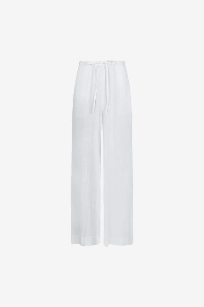 Lissabon Soft Linen Pants White