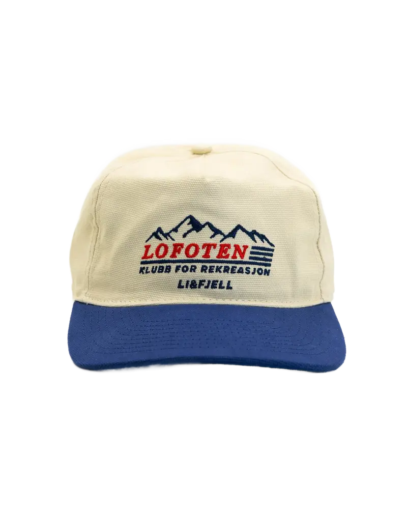 Lofoten Rekreasjon Caps – Kremhvit/Blå