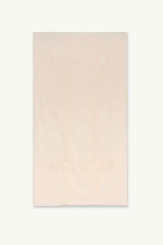 Logo Cotton Beach Towel Light Beige
