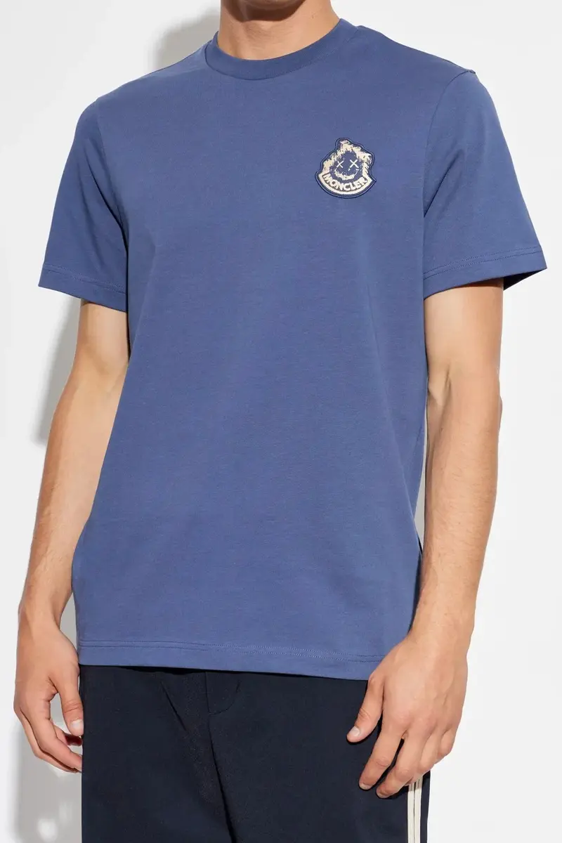 Logo Cotton T-Shirt Blue