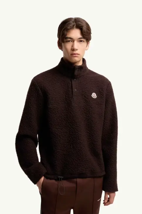 Logo Knit Sweatshirt Dark Brown