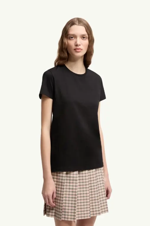 Logo Patch Cotton Jersey T-Shirt Black