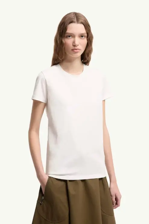 Logo Patch Cotton Jersey T-Shirt Offwhite