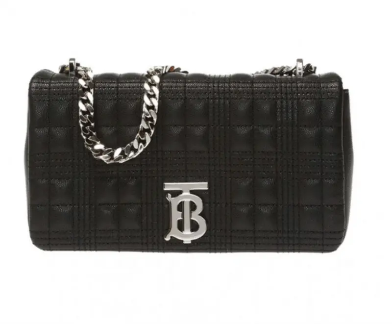 Lola Crossbody Bag Black Grainy Leather