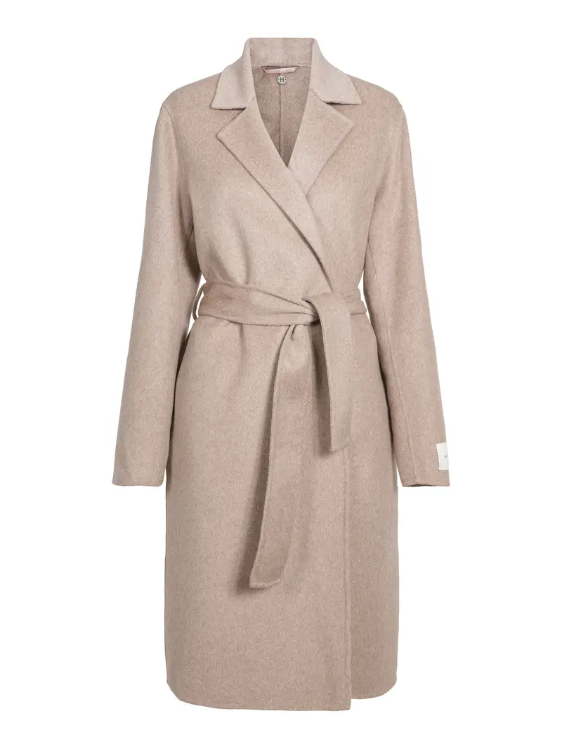 Long belt coat Sand melert