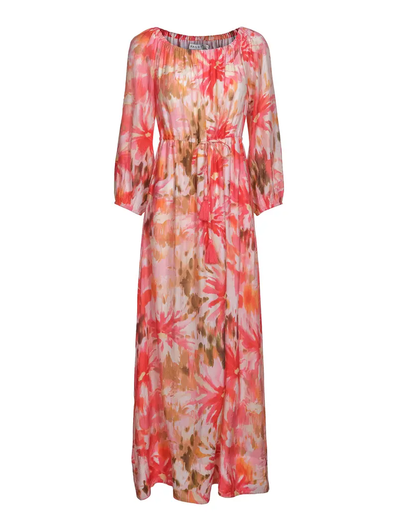 Long belt dress Pink