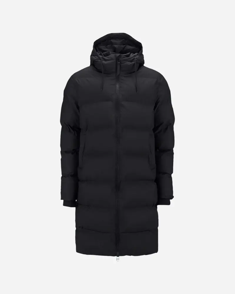 Long Puffer Jacket -  Black