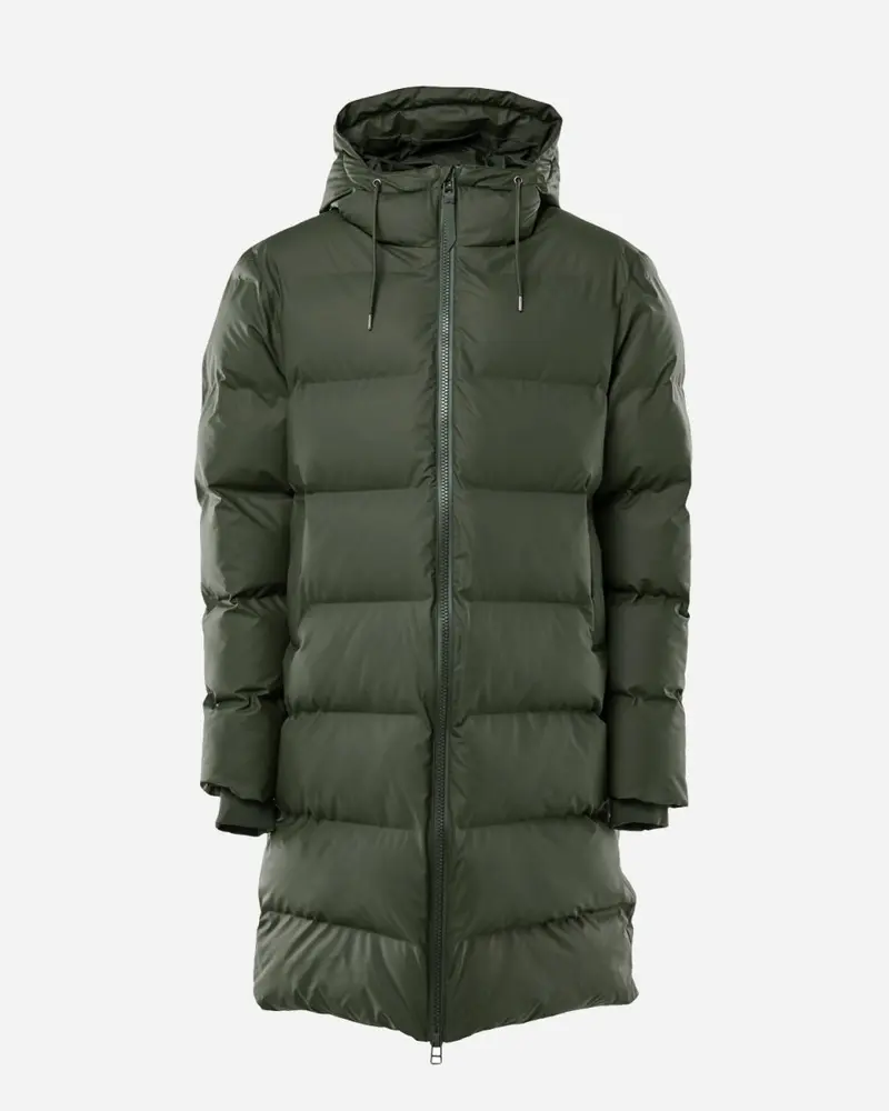 Long Puffer Jacket - Green