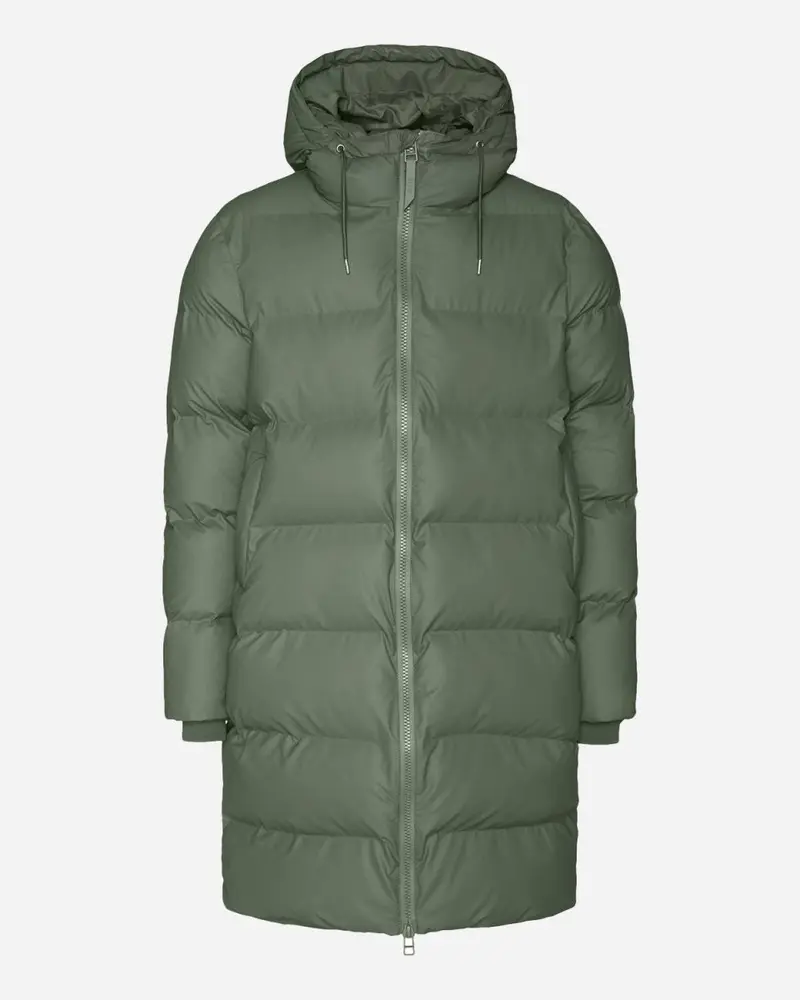 Long Puffer Jacket - Olive