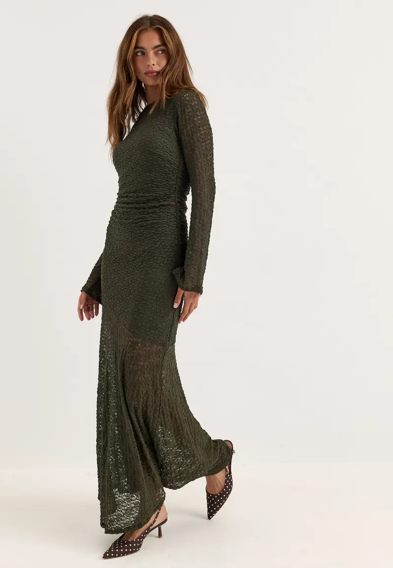Long Sleeve Lace Maxi Dress