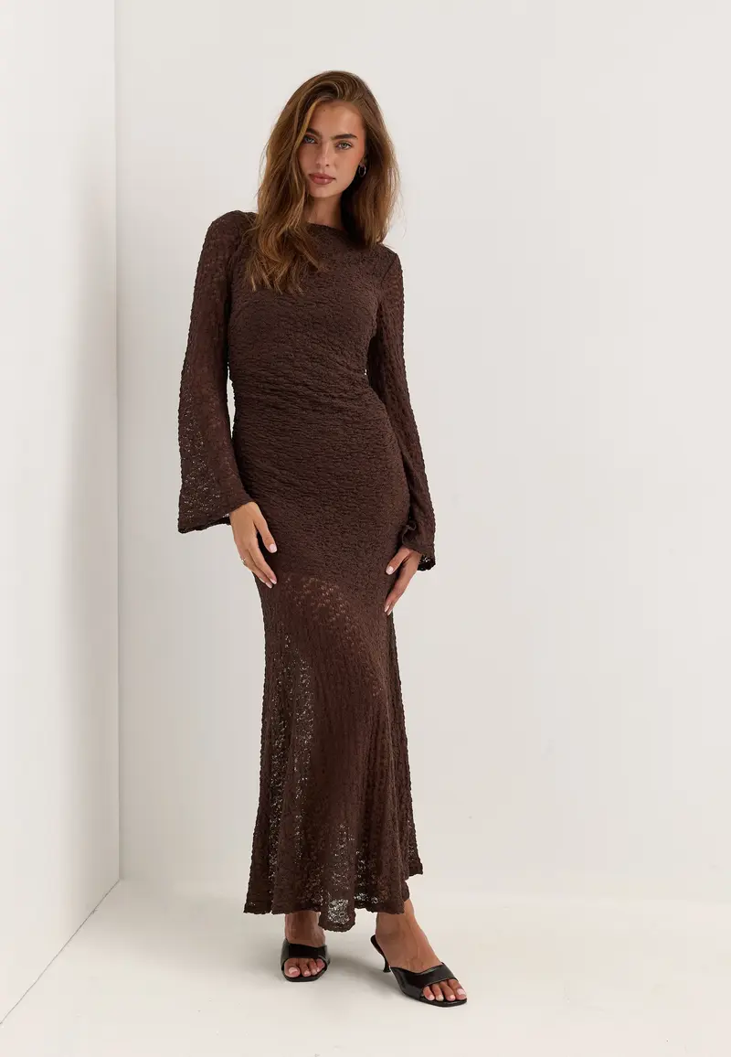 Long Sleeve Lace Maxi Dress
