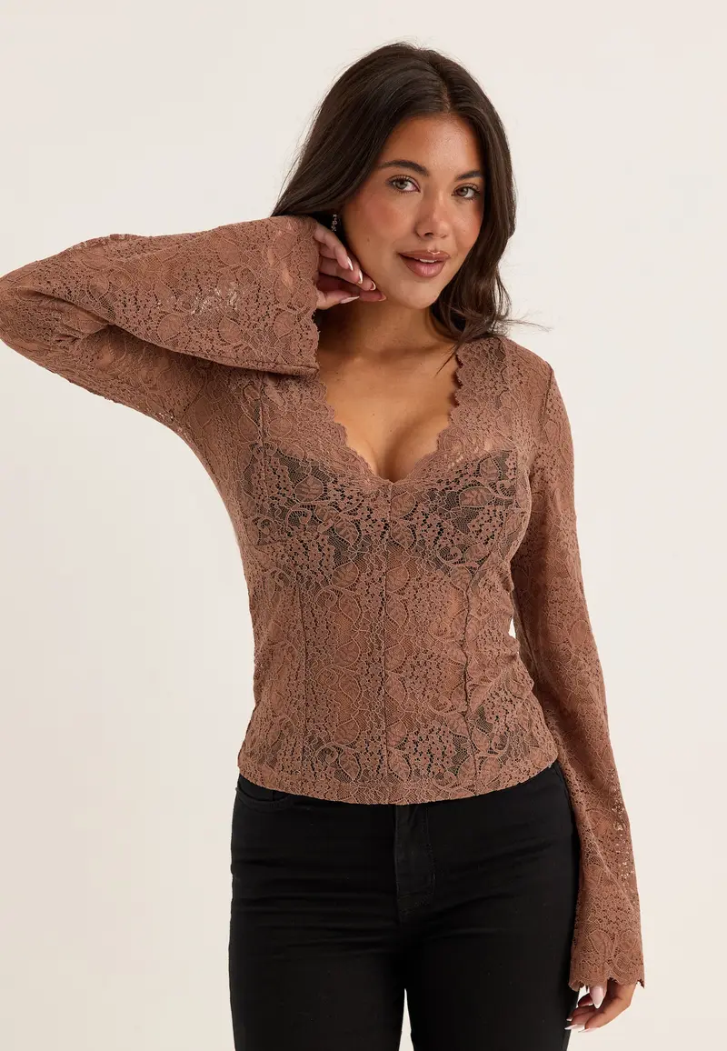 Long Sleeve Lace Top