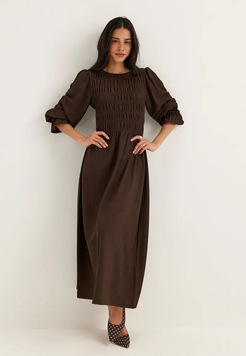 Long Sleeve Smock Dress
