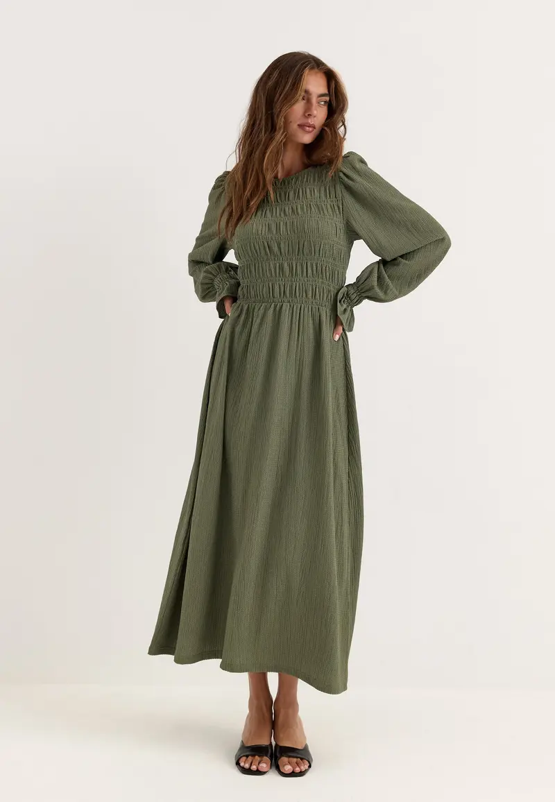 Long Sleeve Smock Dress