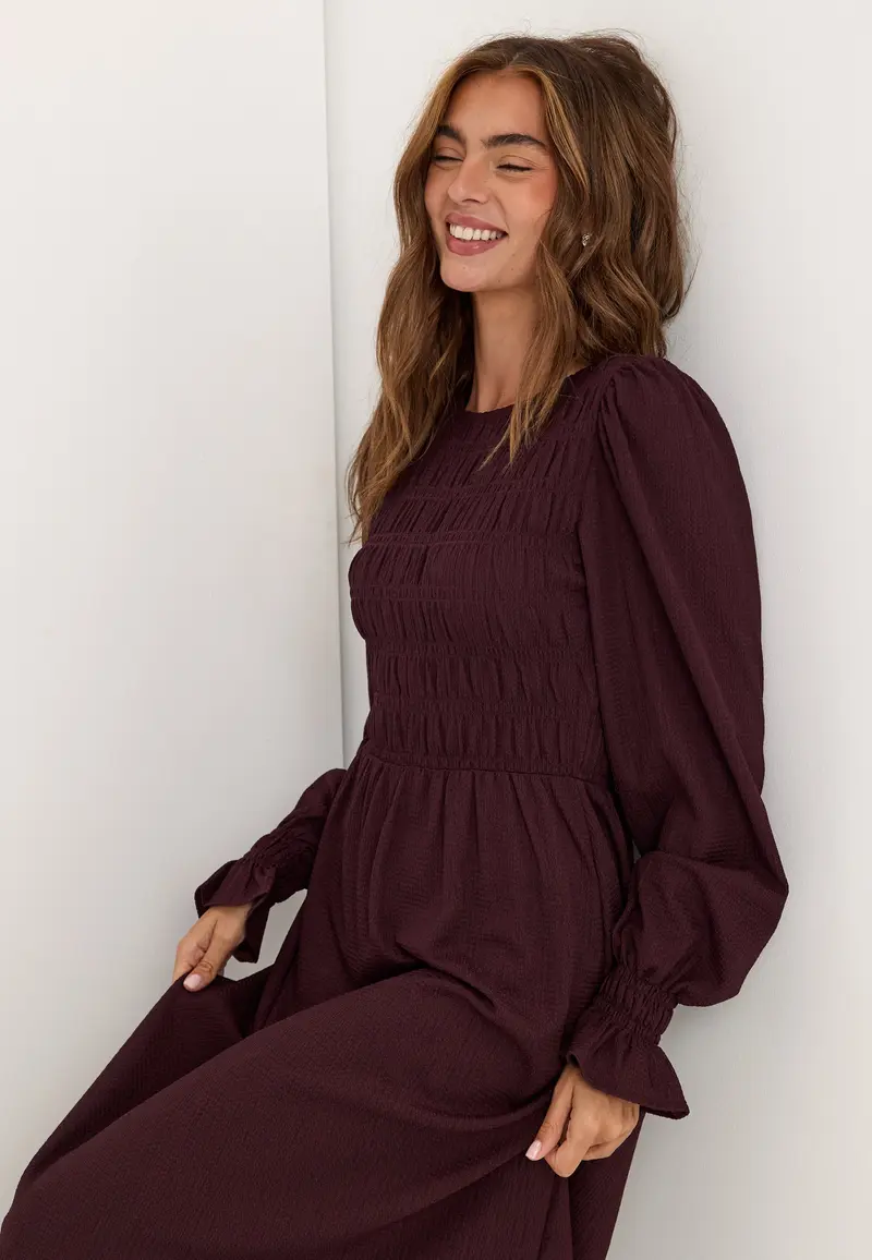 Long Sleeve Smock Dress