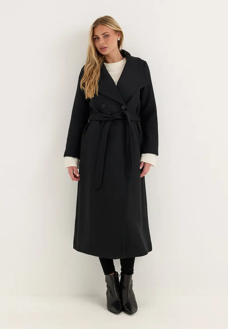 Long Wool Blend Coat
