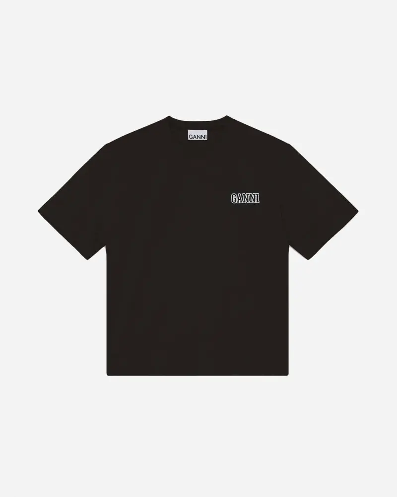 Loose Fit O-neck Jersey - Black