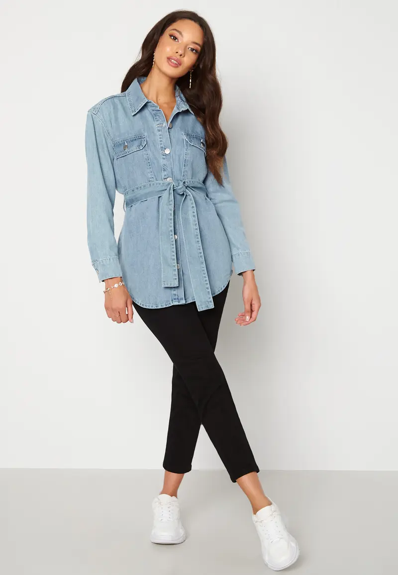 Lori belted denim jacket