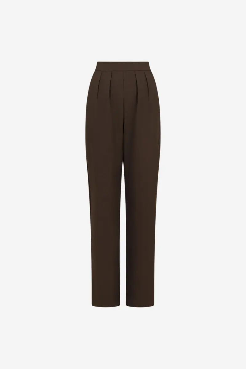 Lotan Crepe Pants Brown