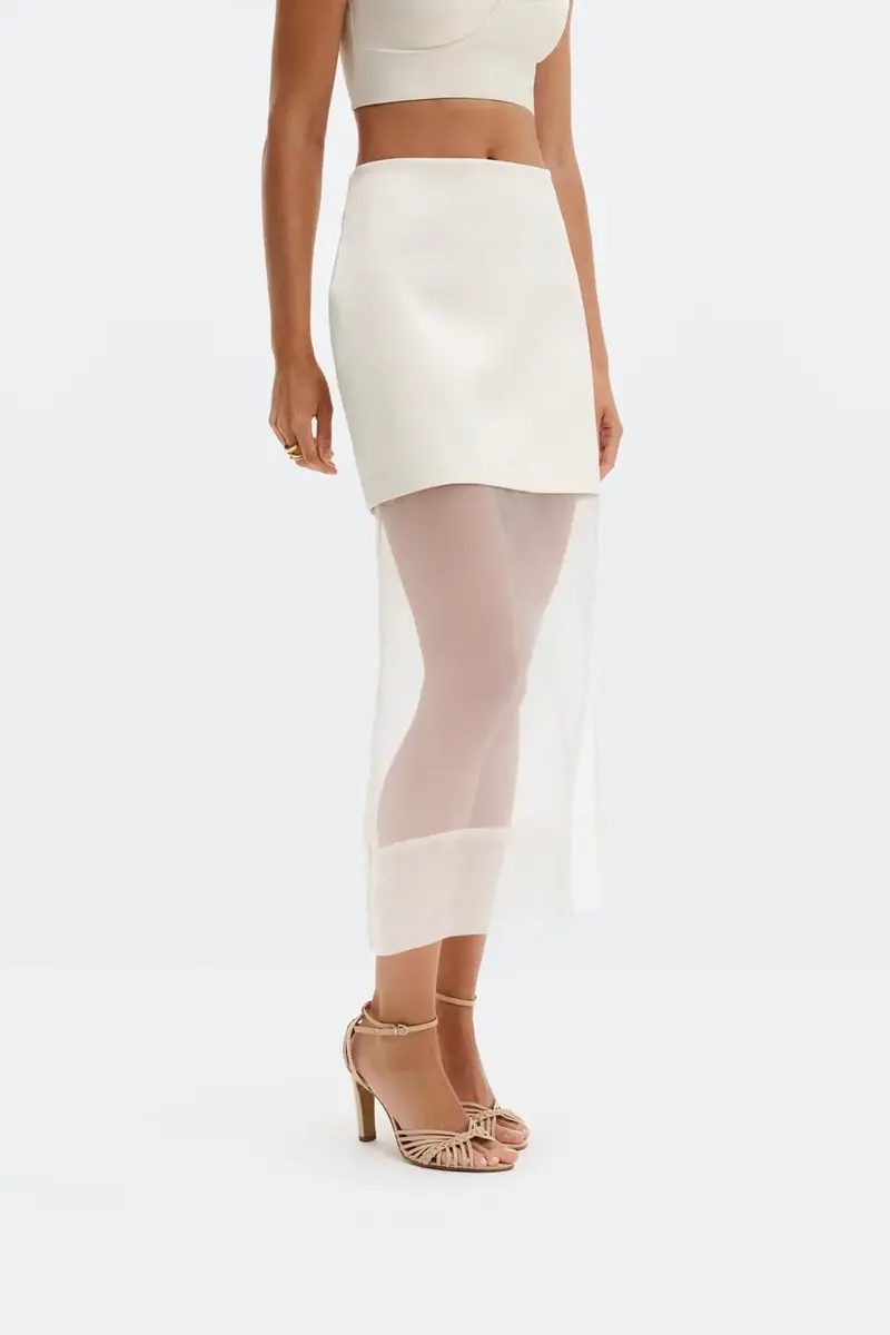 Lucine Midi Skirt Vanilla