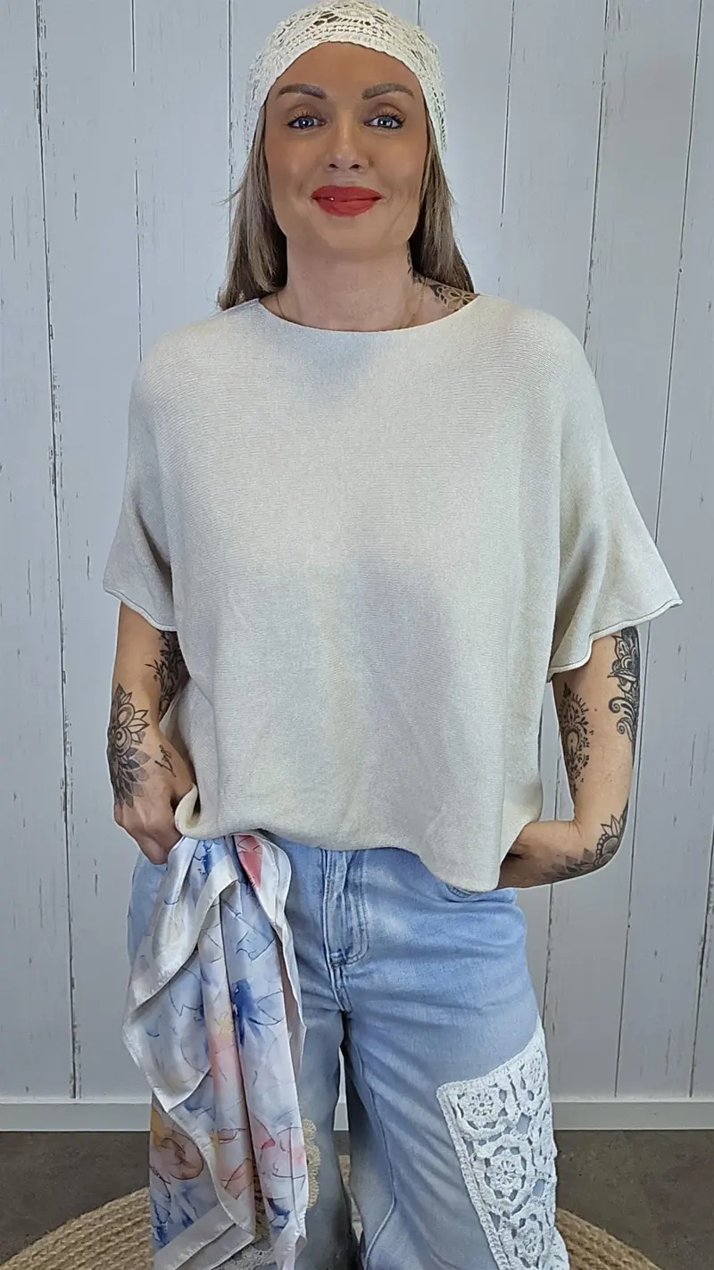 Luna genser topp beige