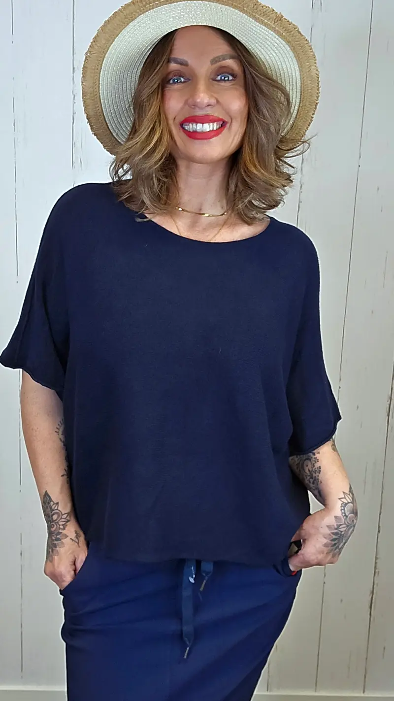 Luna genser topp navy